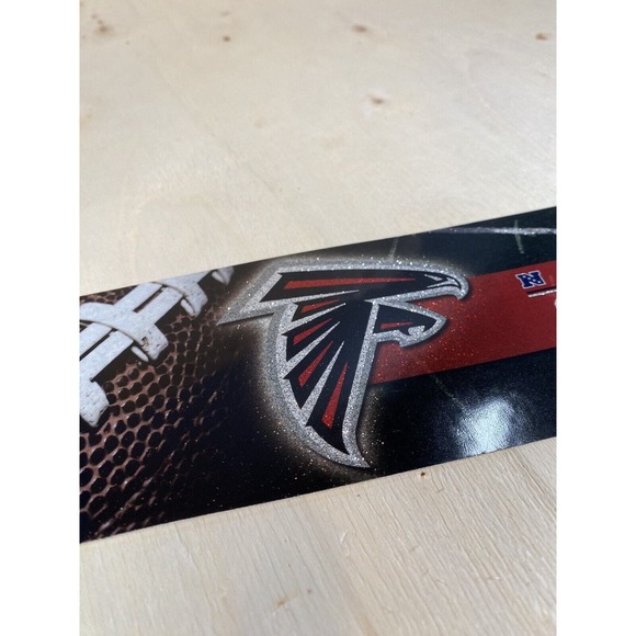 Atlanta Falcons Bumper Sticker Football NFL Brand Glitter Design Licensed - Picture 2 of 5